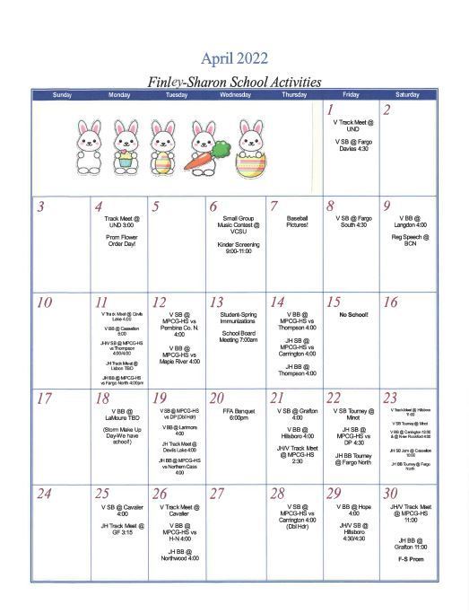 April 2022 Calendar