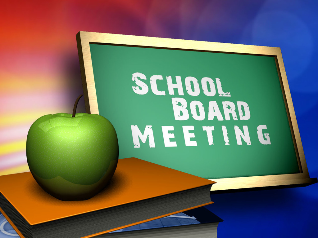 school board meeting apple chalk board