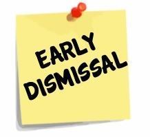 early dismissal stick note